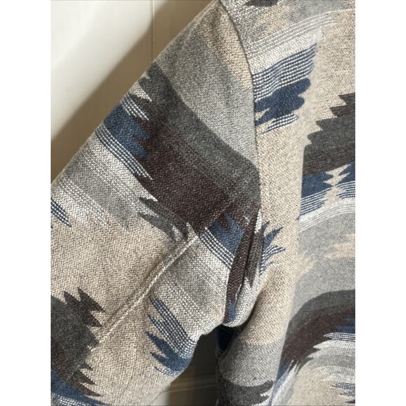 Jachs New York Men's Barn Shacket Sz XL Sherpa Lined Wool Blend Aztec Chore - Picture 10 of 15